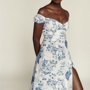 Reformation Bridgton Linen Dress Corsica